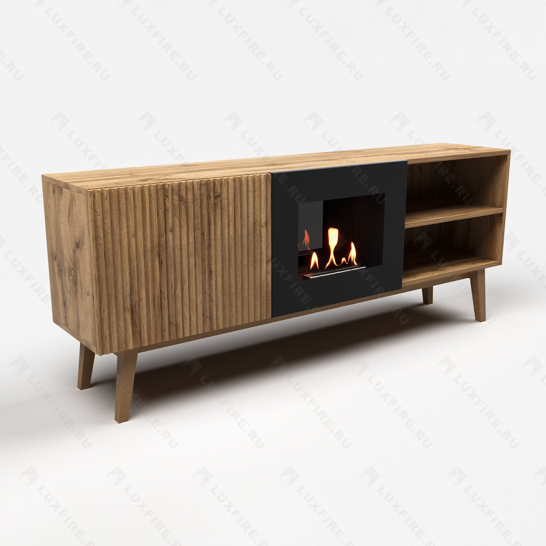 Тумба ТВ Lux Fire "Волга" напольная 1500, дуб вотан, с биокамином 500 Тумба ТВ Lux Fire "Волга" напольная 1500, дуб вотан, с биокамином 500 по цене 67 603 руб.