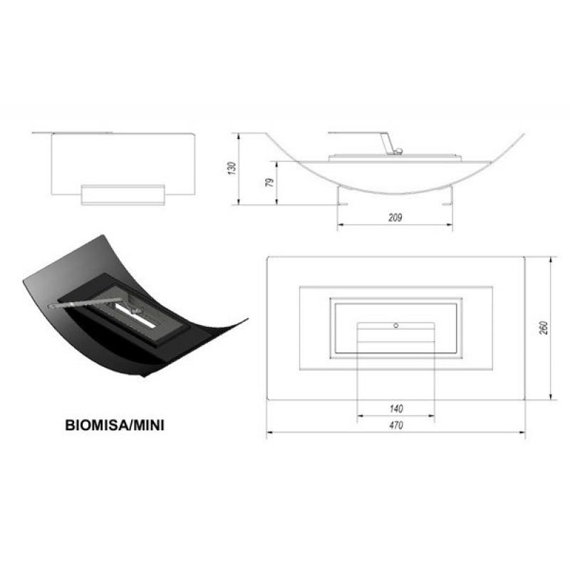 Набор с биокамином MISA MINI, биотопливом(1шт.х1.5л.), зажигалкой по цене 
