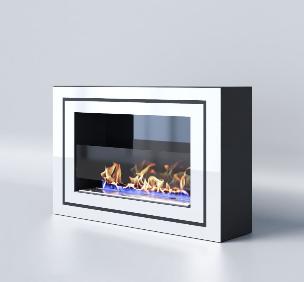 Биокамин "Русский огонь" Стенли 650N настенный с декоративным стеклом (стемалитом) по цене 30 850 руб.