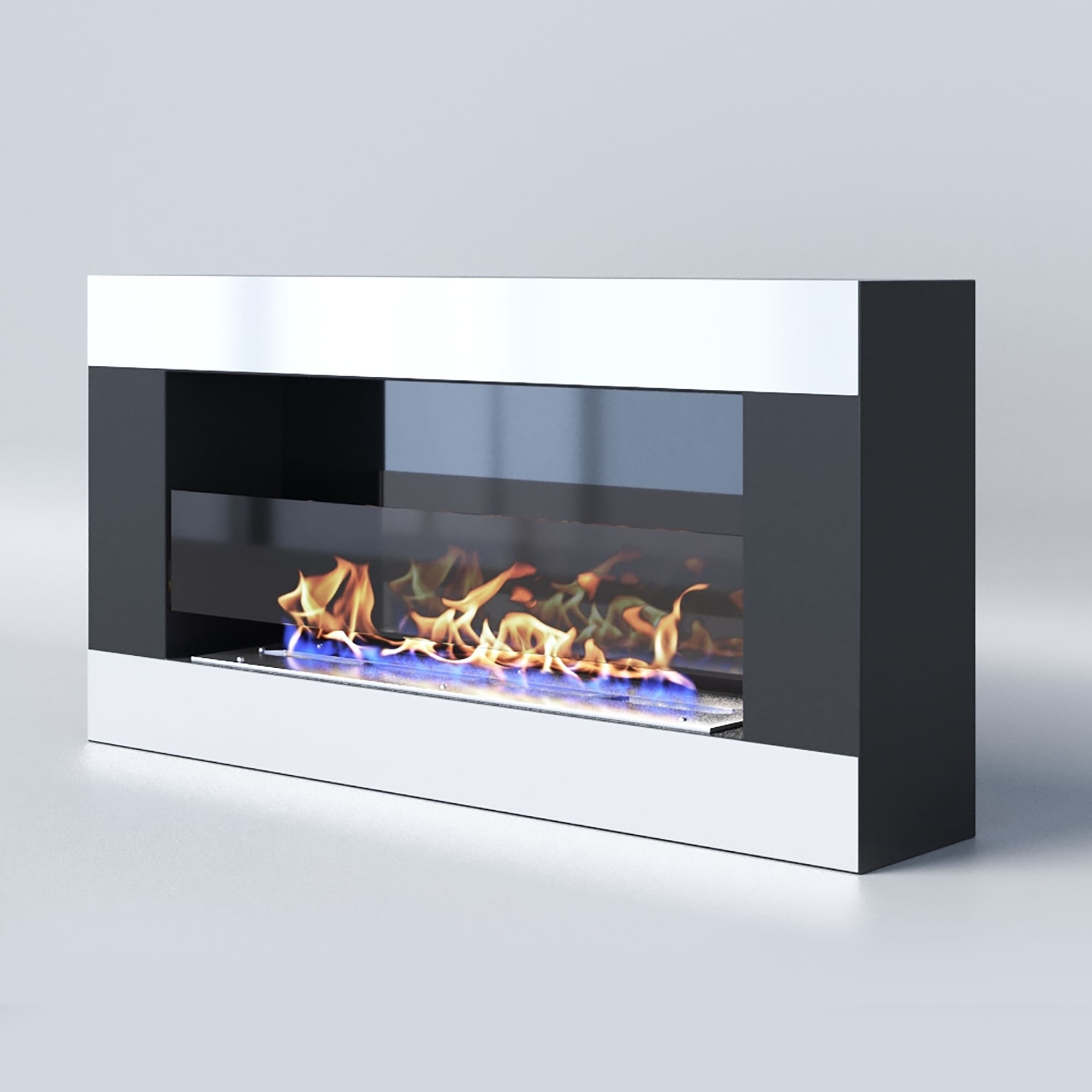 Биокамин "Русский огонь" Модерн 800N настенный (высота 500мм) с защитным стеклом по цене 24 140 руб.