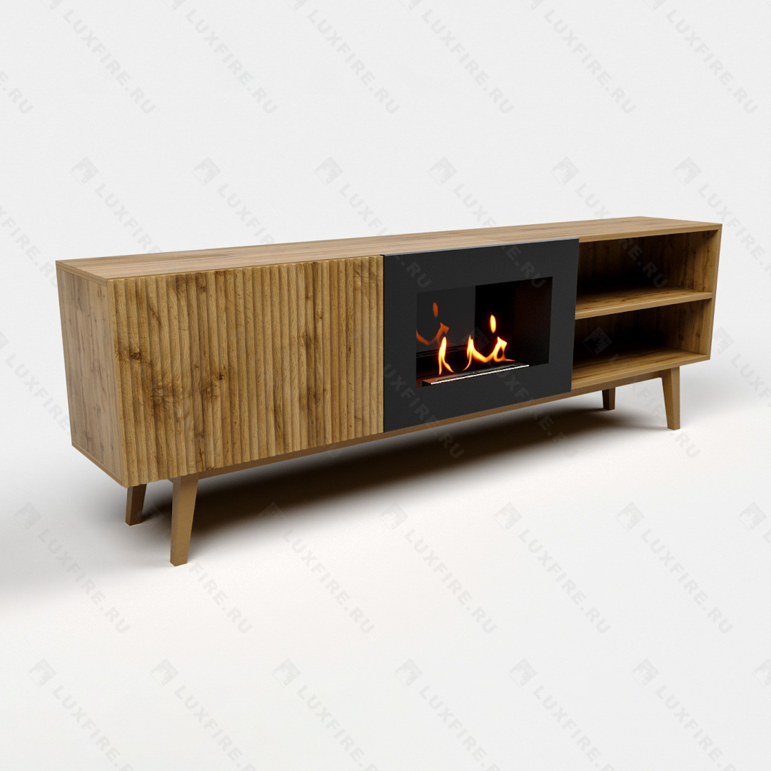 Тумба ТВ Lux Fire "Волга" напольная 1800, дуб вотан, с биокамином 600 Тумба ТВ Lux Fire "Волга" напольная 1800, дуб вотан, с биокамином 600 по цене 77 543 руб.