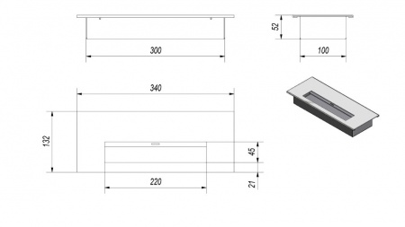 Биокамин Kratki MISA черный по цене 