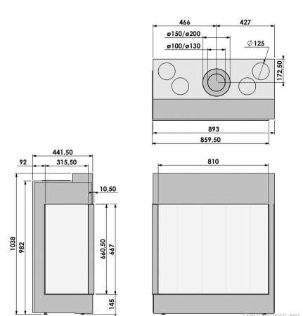 Газовый камин BellFires Corner Bell Derby Газовый камин BellFires Corner Bell Derby