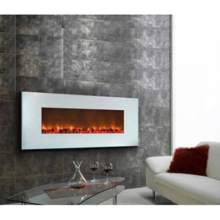 Электрокамин «Genius 100» White glass (белый) Электрокамин «Genius 100» White glass (белый)