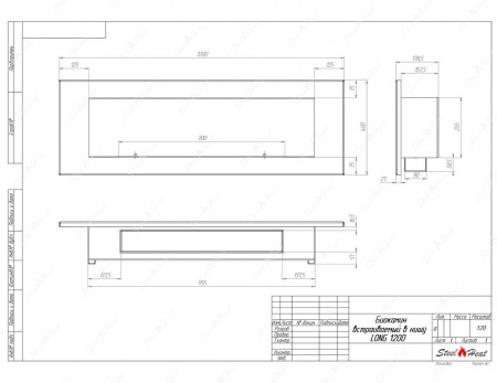 Биокамин SteelHeat LONG-D 1200 стекло Биокамин SteelHeat LONG-D 1200 стекло по цене 47 040 руб.