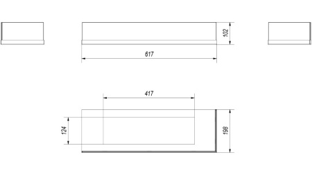 Стекло декоративное для биокамина DELTA/P/700 по цене &euro;161